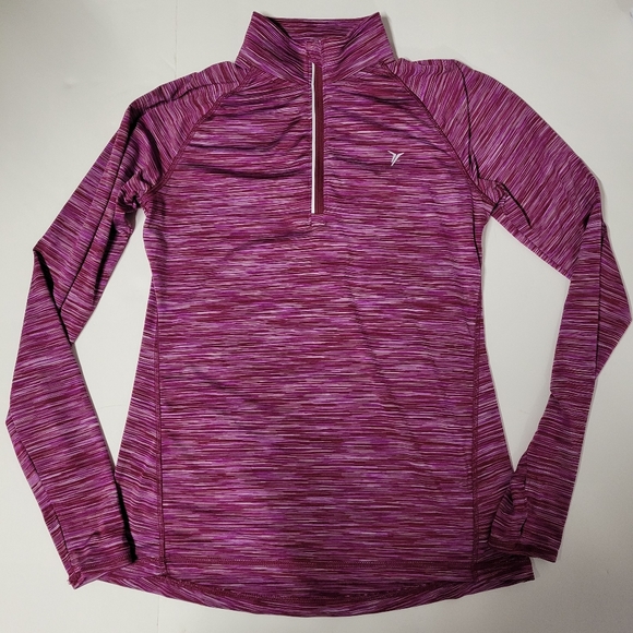 Old Navy Active Magenta Thumb Hole Half Zip Pullover Small - Picture 2 of 6
